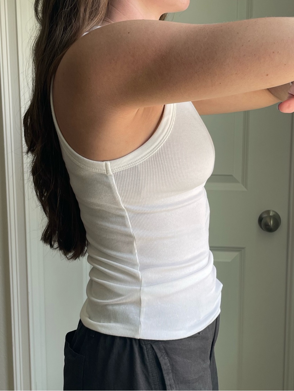 A NEW DAY White Ribbed Racerback Tank Top - Picture 4 of 12
